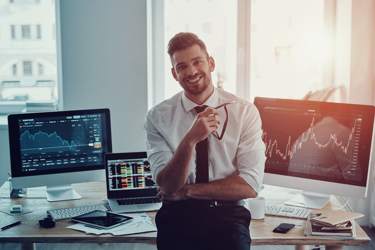 Happy Businessman in the Office